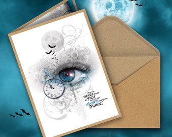 Greeting card »New beginning« with envelope, all the best for the future, support, sympathy, encouragement, moving, change