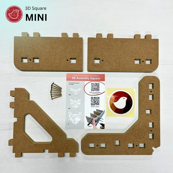 MINI 3D Assembly Square: for door frames, shallow cabinets, drawer boxes, studwork, small parts, mitre joints, bench clamping and more