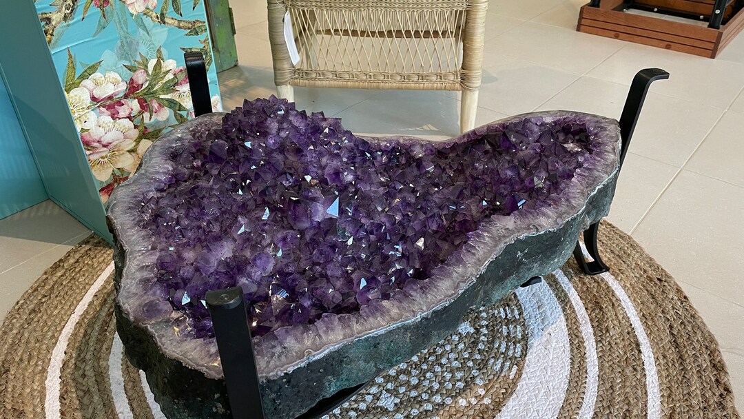 Amethyst Coffee Table of Exceptional Quality. Weight 59kg Etsy