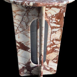 Rosso Venato Marble Side Table Hand made at my Essex workshop in the UK
