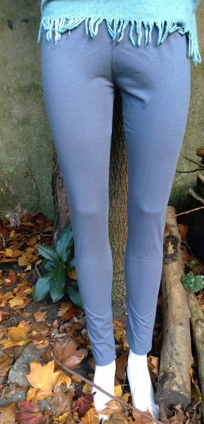 Leggings, Unisex, Stretch, Baumwolle, Uni, Yoga, Pilates, Sport, Lagenlook, Basic Bild 2