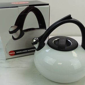 Enamel on Steel Stove Top Tea Kettle - Harmony White