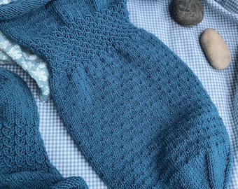 COCON NAISSANCE baby swaddle several sizes merino wool hand knitted circular needles