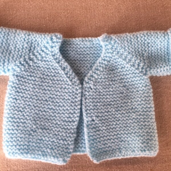 DIY KNIT CARDIGAN tricoter gilet 2 tailles bébé prématuré et 0/3 mois patron francais et anglais .pdf