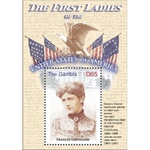 Gambia - The First Ladies Of The USA - FRANCES CLEVELAND - Briefmarkenbogen - postfrisch