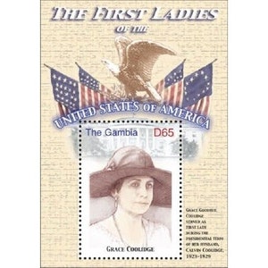 Gambia - The First Lady Of The United States - GRACE COOLIDGE - Souvenir Stamp Sheet - MNH