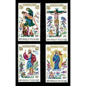 Togo 1973 - Pâques, Jésus - Jeu de timbres 4v - Scott 833-35, C195 - MNH