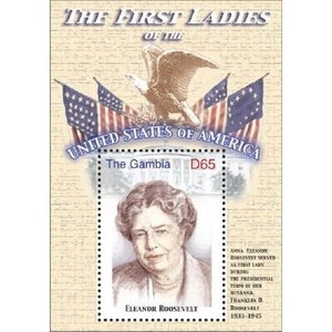 Gambia - The First Lady Of The United States - ELEANOR ROOSEVELT - Souvenir Stamp sheet - MNH