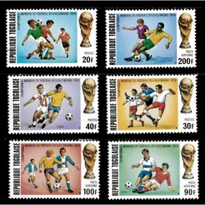 Togo 1974 - FIFA World Cup Germany - Set of 6v Stamps - Scott 863-65, C214-15 - MNH