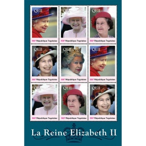 Togo 2013 - Reign Of Queen Elizabeth The Second  - Sheet Of 9 Stamps - MNH