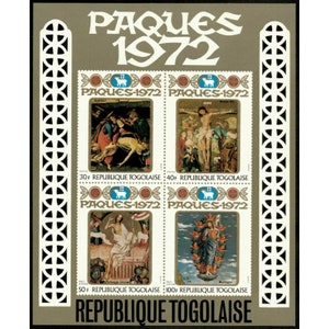 Togo 1972 - Easter Paintings - Imperf Souvenir Sheet - Scott C174a - MNH