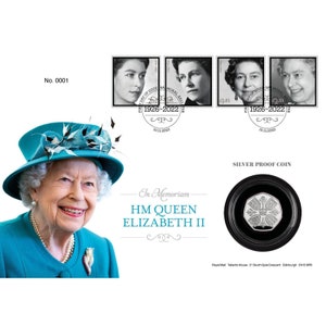 Royal Mail - In Memoriam: Her Majesty the Queen Silver Coin Cover 50p Mint