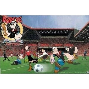 Liberia 2002 - Popeye And Friends Play Soccer - SHEET OF 4 -  MNH