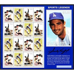 St. Vincent 1996 - SC# 2356 - Sandy Koufax Dodgers - Bogen von 16 Stempeln - MNH