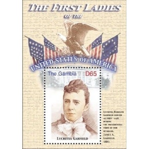 Gambia - The First Ladies Of The United States - LUCRETIA GARFIELD - Souvenir Stamp Sheet - MNH