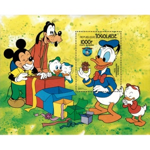 Togo 1984 - Disney, Donald Duck 50th Anniversary, Present - Souvenir Sheet - MNH