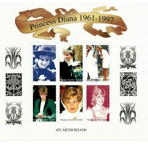 Sierra Leone 1998 - Princess Diana, In Memoriam - Sheet of 6v - Scott 2090 - MNH
