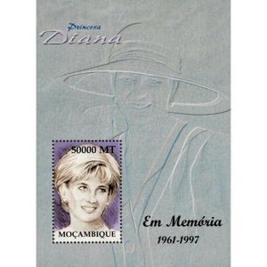 Mozambique 2002 - Princess Diana In Memoriam - Souvenir Sheet - Scott 1539 - MNH