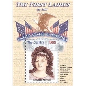 Gambia - The First Ladies Of The USA - ELIZABETH MONROE - Briefmarkenbogen - postfrisch