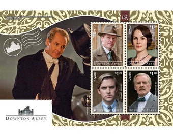 Tuvalu - Timbre downton Abbey - Feuille de 4 MNH