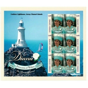 Sierra Leone 1998 - Princess Diana, In Memoriam - Sheet of 6v - Scott 2147 - MNH