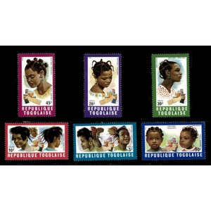 Togo 1970 - Togolese Hair Styles - Set of 6v - Scott 722-25, C126-27 - MNH