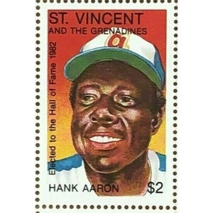 St. Vincent 1992 - Hank Aaron, Hall of Fame, Baseball - Single Stamp - MNH