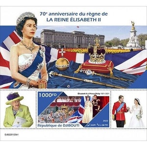 Djibouti 2022 - Queen Elizabeth - Souvenir Stamp Sheet - MNH