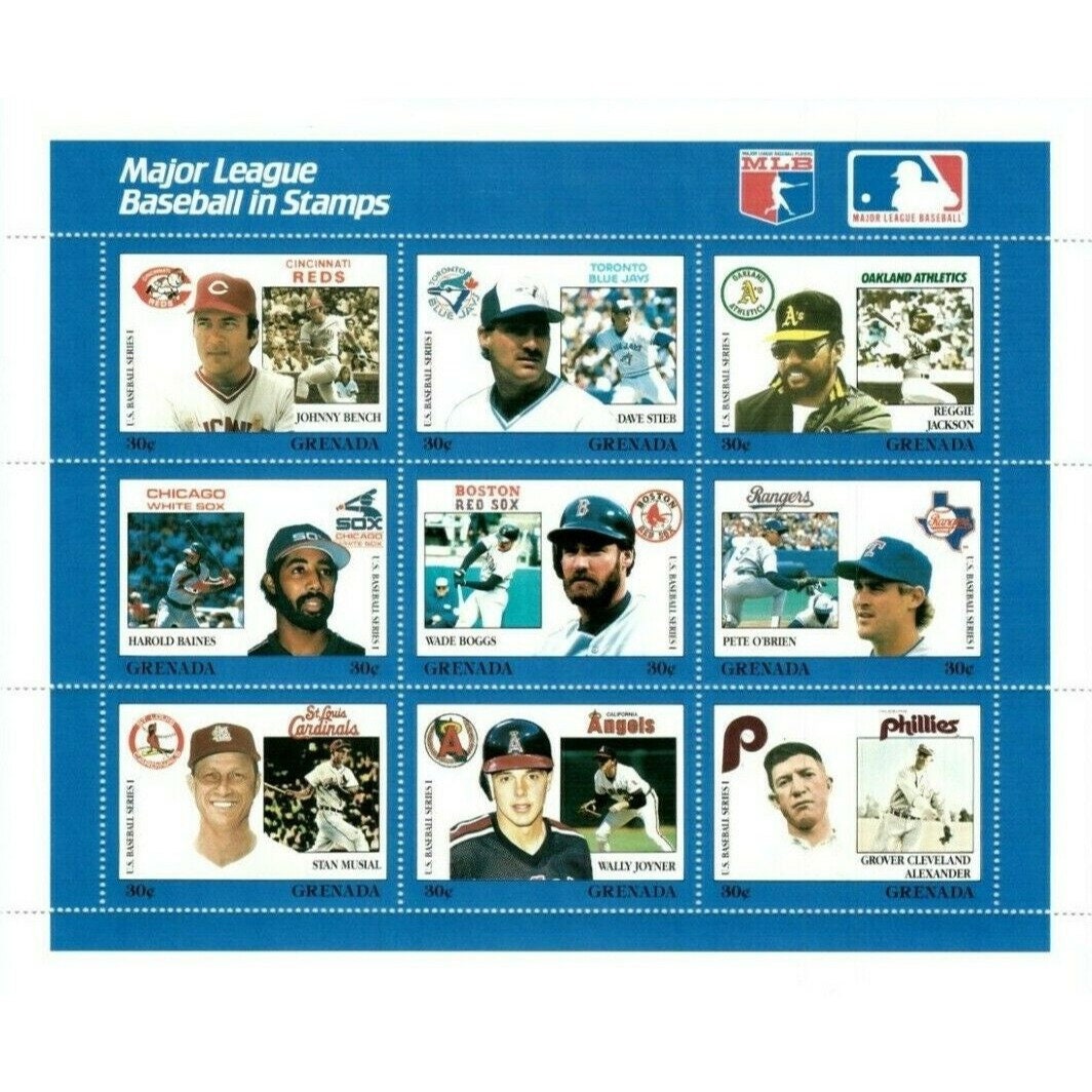 Major League Baseball Stamp Book Includes 9 Sheets of Stamps Sealed