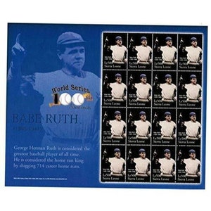 Sierra Leone 2004 - Babe Ruth World Series - Sheet of 16v - Scott 2759 - MNH