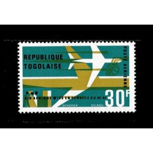 Togo 1966 - Air Afrique, Flugzeug, Luftfahrt - Individueller Stempel - Scott C54 - MNH