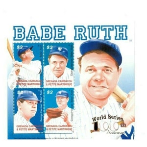 Grenadines 2004  - Babe Ruth  - Sheet of Four  - MNH