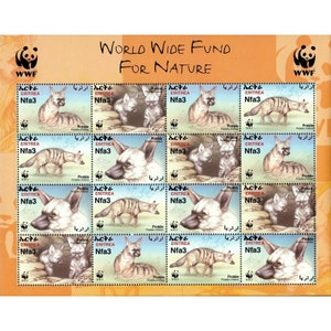 Eritrea 2001 - World Wide Fund, WWF, Aardwolf - Sheet of 16 - Scott 350 - MNH