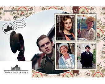 Mayreau 2014 - Personnages de Downton Abbey - Feuille de 4 timbres - MNH