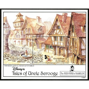 St. Vincent - Disney, Tales of Uncle Scrooge, Pied Piper, Leading the Rats - MNH
