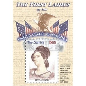 Gambia - The First Ladies Of The USA - LOUISA ADAMS - Souvenir Briefmarkenbogen - postfrisch