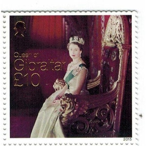 Gibraltar 2015 - Queen Elizabeth - Longest Reigning Monarch Gold Foil Stamp MNH