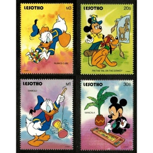 Lesotho 1991 - Disney, Mickey & Donald, Children&#39;s Games - Set of 4v - MNH