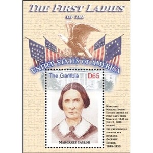Gambia - The First Ladies Of The USA - MARGARET TAYLOR - Souvenir Briefmarkenbogen - postfrisch
