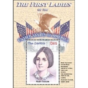 Gambia - The First Ladies Of The United States - MARY TAYLOR - Souvenir Stamp Sheet - MNH