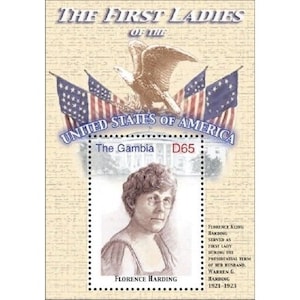 Gambia - The First Lady Of The United States - FLORENCE HARDING - Souvenir Stamp Sheet - MNH