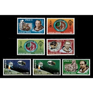 Togo 1971 - Apollo 14 Moon Landing, Astronauts - Set of 7v Stamps - 774-77, C149-51 MNH