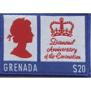 Grenada 2013 - Königin Elizabeth II Krönung Bestickter Stempel - MNH
