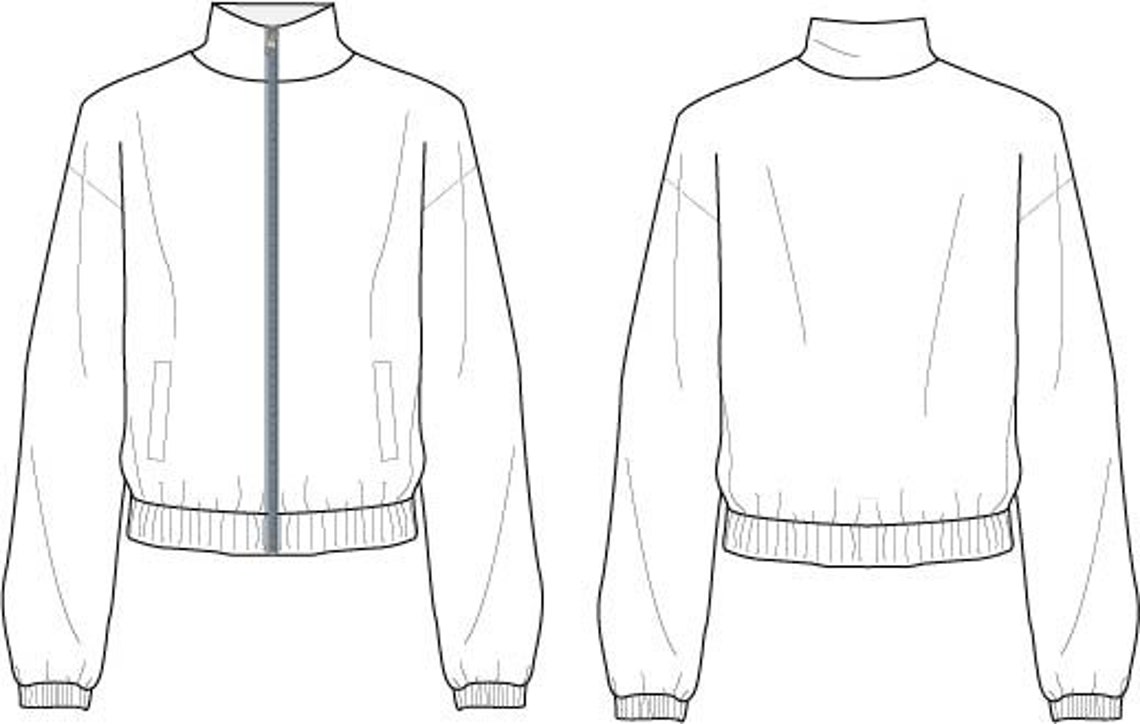 Make Your Own Track Jacket /quality Basic Track Jacket Pattern/ XXSXXL