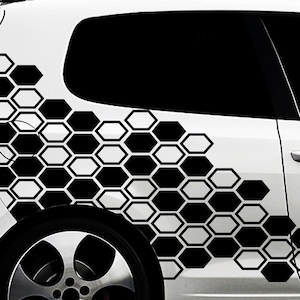 Hexagon Pixel Cyber Camouflage XXL Set Car Sticker Tuning Wall Decal