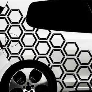Hexagon Pixel Cyber Camouflage XXL Set Car Sticker Tuning Wall Decal
