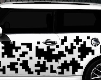 Pixel Cyber Camouflage XXXXL Set Car Sticker Tuning Stylin Wall Tattoo xxx