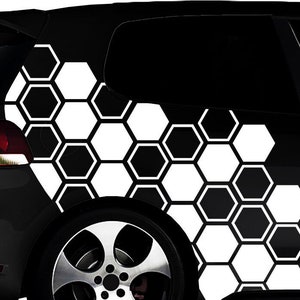 Hexagon Pixel Cyber Camouflage XXL Set Bilklistermärken 111 Tuning Väggdekaler