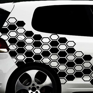 Hexagon Pixel Cyber Camouflage XXL Set Car Sticker Tuning Wall Decalx