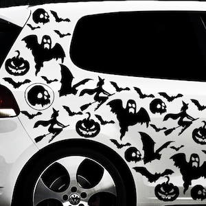 111x ハロウィン ウィッチ スター スター 車 ステッカー 壁 タトゥー 魔女 馬車 ゴシック xx